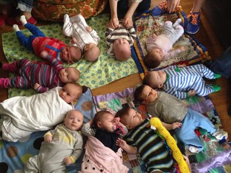 Babies in a circle