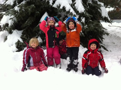 PEPS big kids in the snow